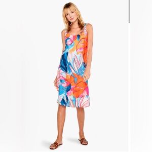 Nic+Zoe abstract midi dress Size Small
